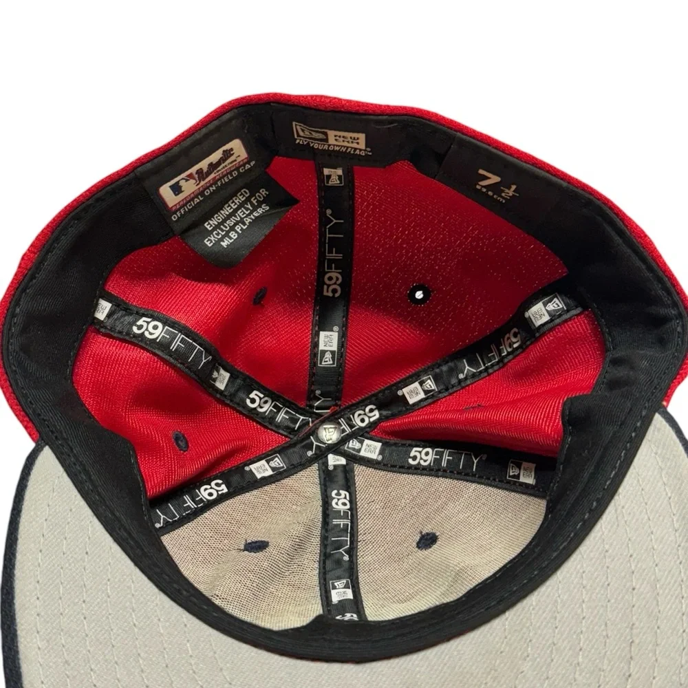 New York Yankees New Era 59fifty Hat Size 7.5 American‎ Flag Star MLB On Field